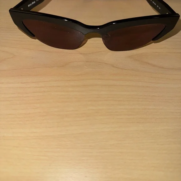 Miu Miu Black and Pink Sunglasses Cat-Eye Style - Picture 7 of 7